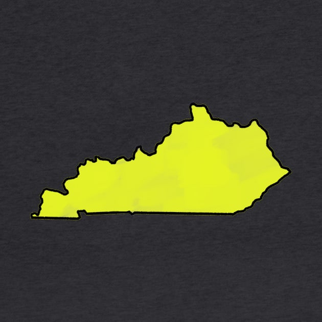 Kentucky - Yellow Outline by loudestkitten